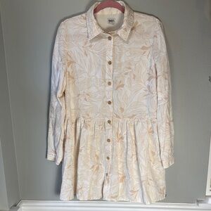 Rhythm floral Button-Up Long Sleeve Shirt dress/tunic